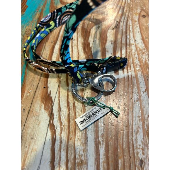 NEW Vera Bradley breakaway lanyard keychain and clip black - Picture 3 of 4